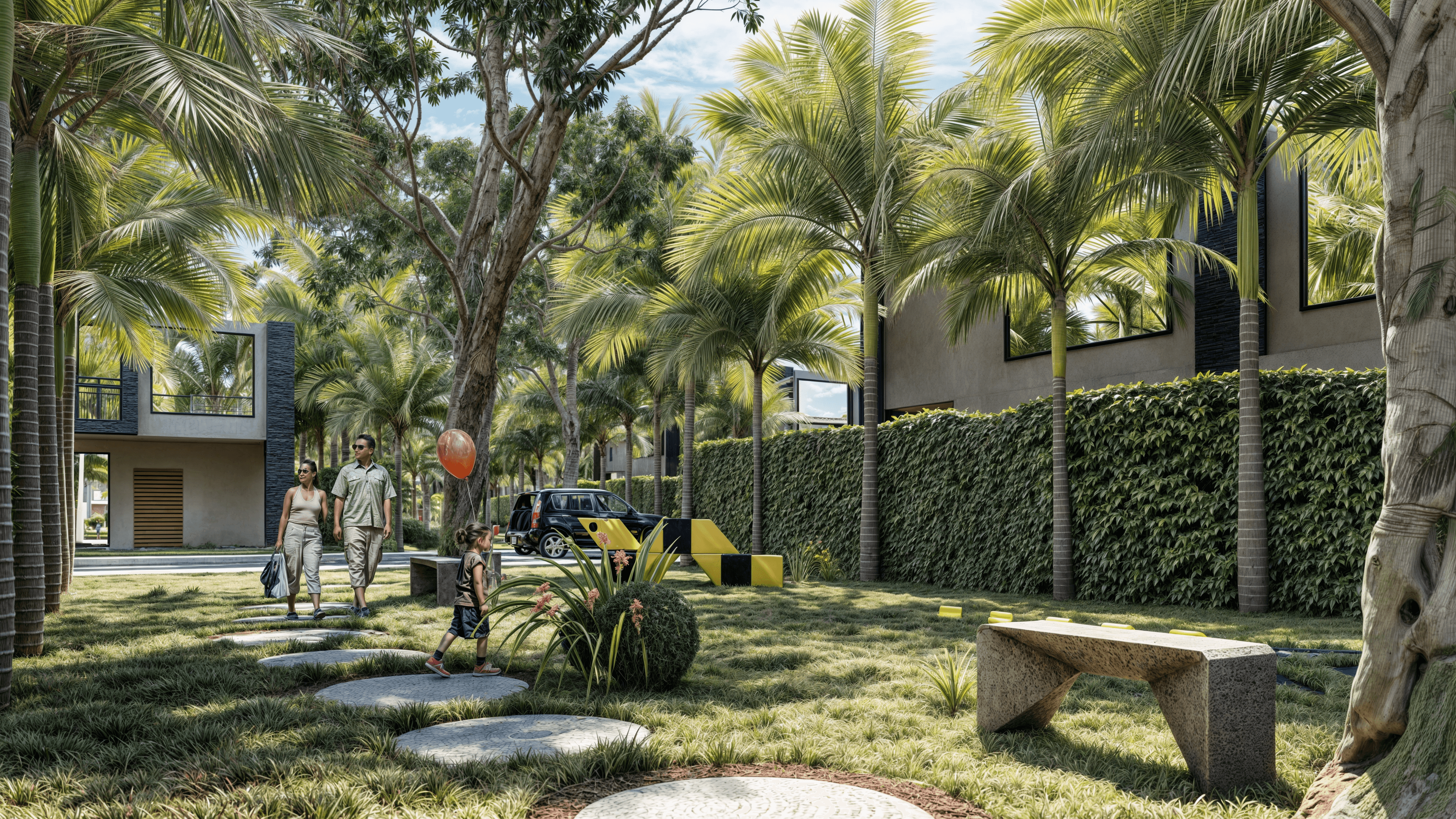 ¡La diversión está asegurada en 220 m² de juegos al aire libre!